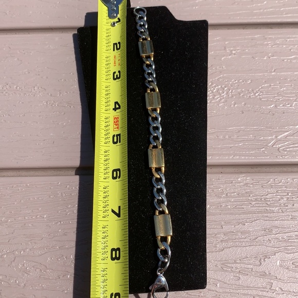 New Two Tone Stainless Steel Link Bracelet - Picture 6 of 9